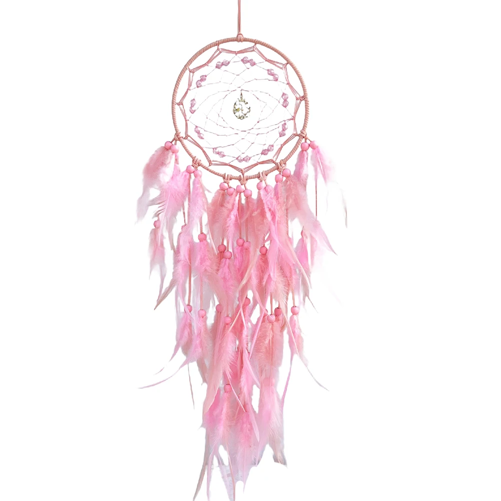 

1 Pcs Colorful Feathers Purple Dream Catcher Handmade Feather Pendant Beads Wall Hanging Ornament For Kids Bedroom