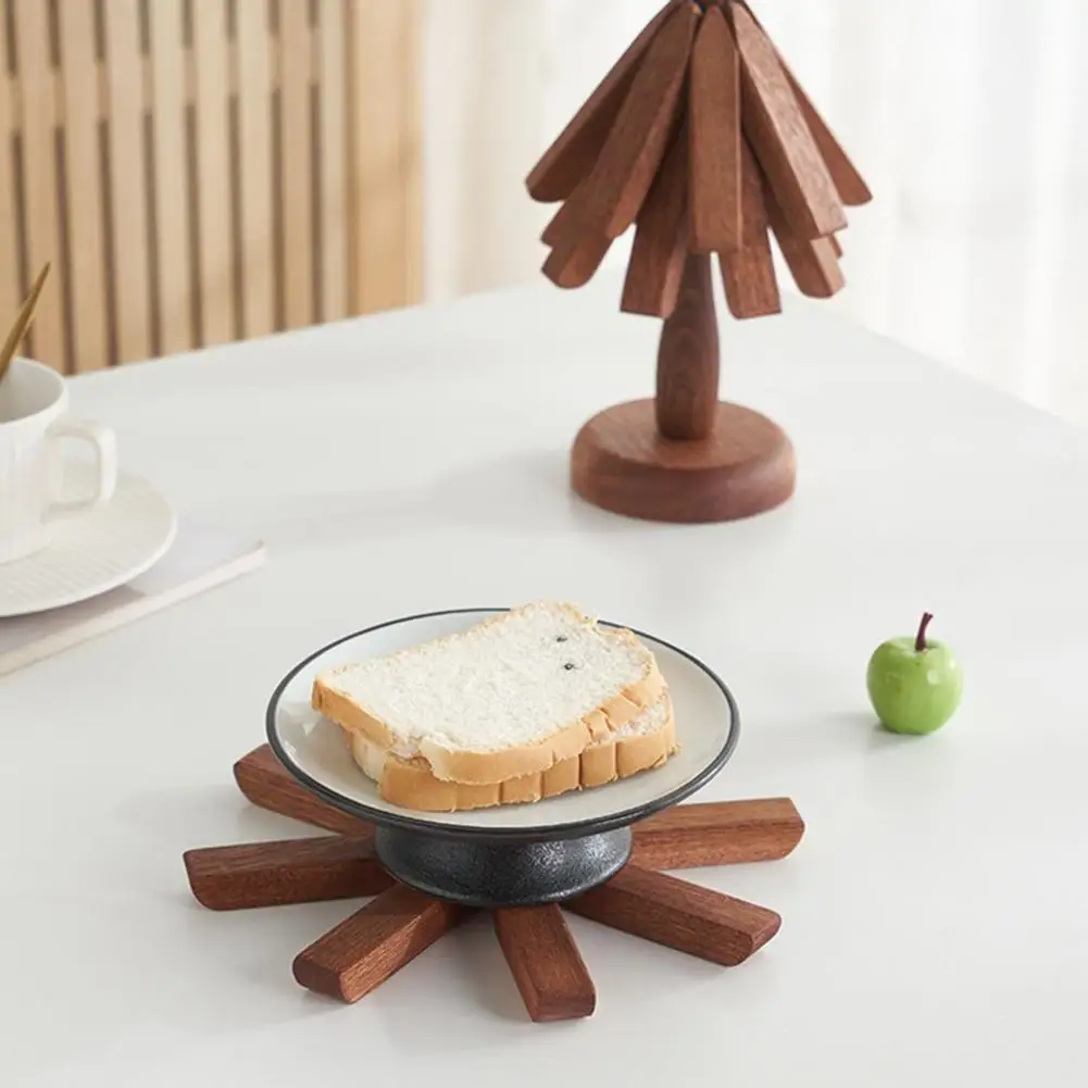

Настольная подставка термостойкая изоляционный коврик в форме дерева защищает стол от горячих блюд с деревянными подставками для кастрюль размеров