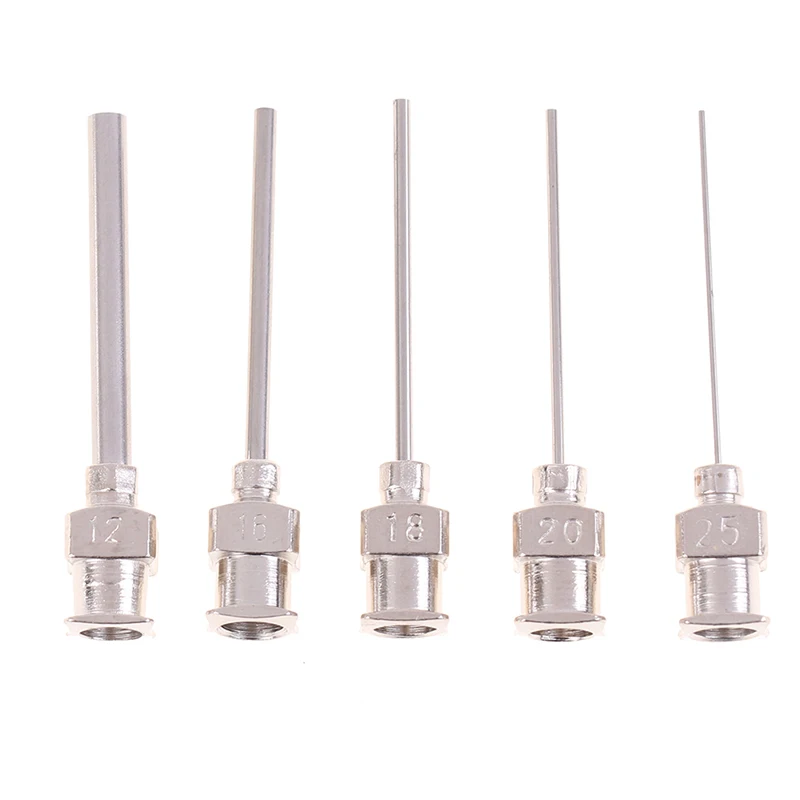 5Pcs Gauge Blunt Stainless Dispensing Syringe Needle Tip 12/16/18/20/25/38G