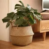 Seaweed Wicker Basket Rattan Hanging Flowerpot  Dirty Clothes    Storage    WF1015 1