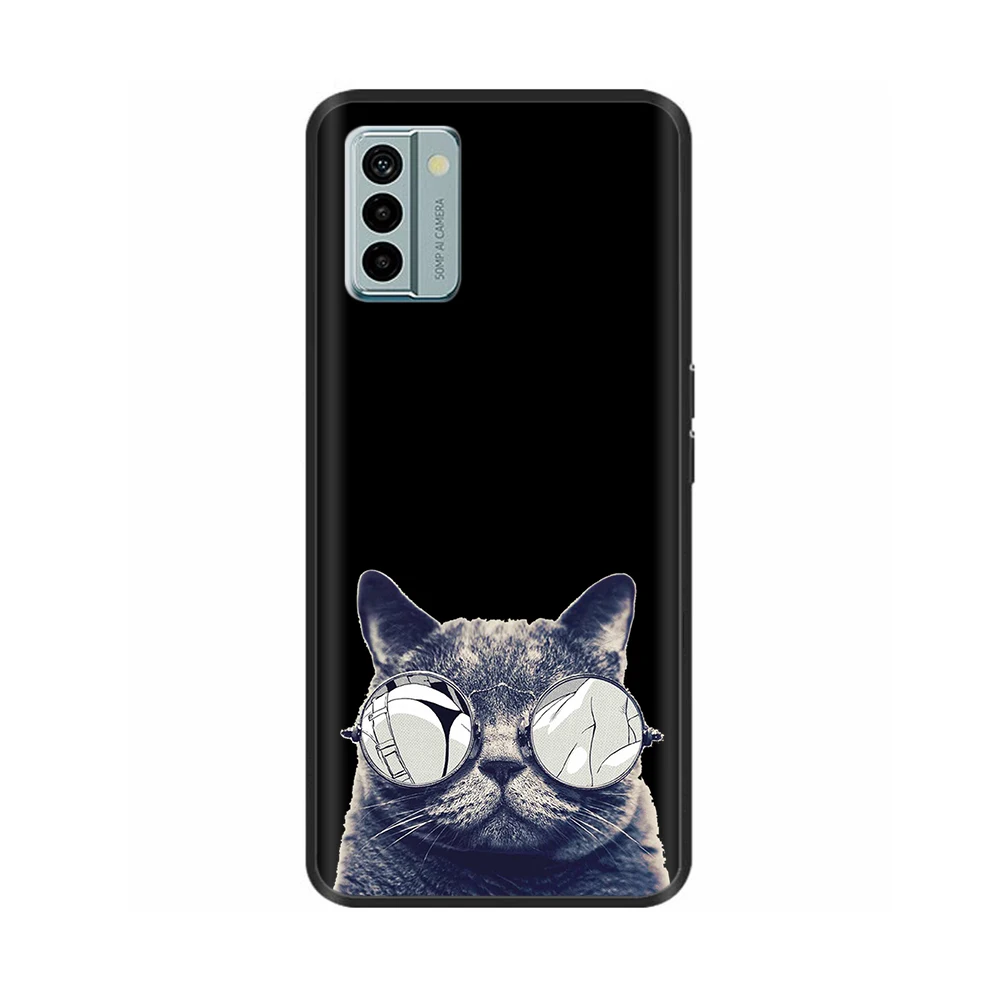 Nokia G22 Cool Silicone TPU Protective Shell - Painted Soft Back Cover with Black Bumper