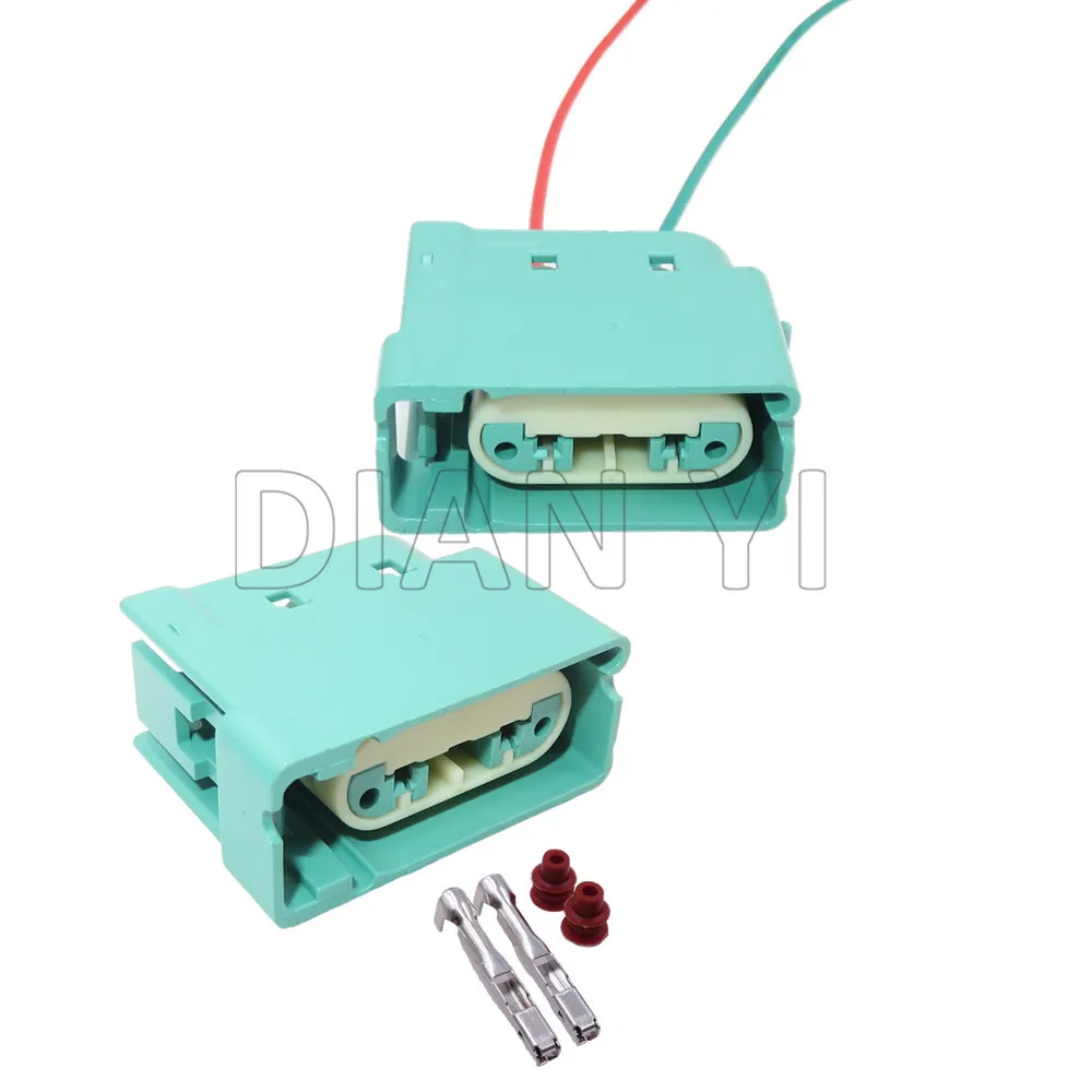 

1 Set 2 Way AC Assembly Car Wiring Terminal Socket with Cables 3F1T-14A464-A Automobile Waterproof Connector Auto Parts