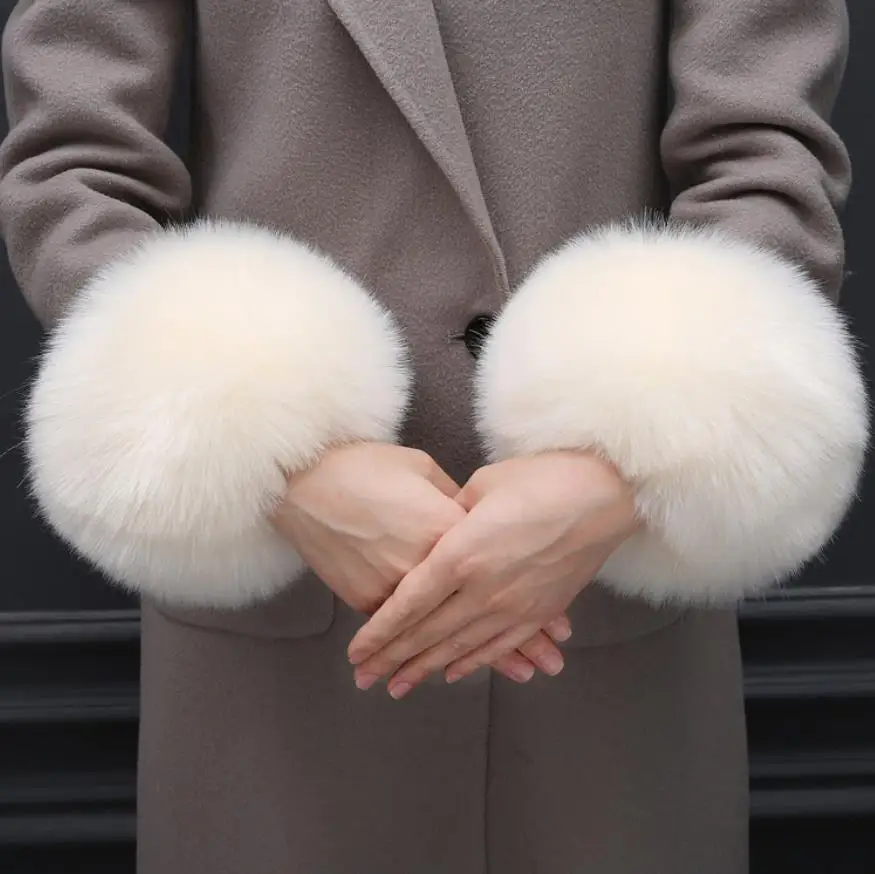 Diy Fluffy Faux Fox Fur Cuff Artificial Raccoon Fur Boot Cuffs Sleeves