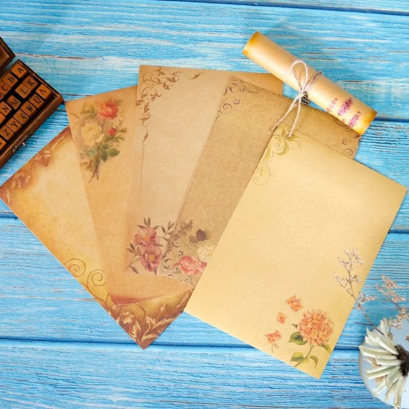 Romantic Letter Writing Paper, Writing Vintage Letter Paper