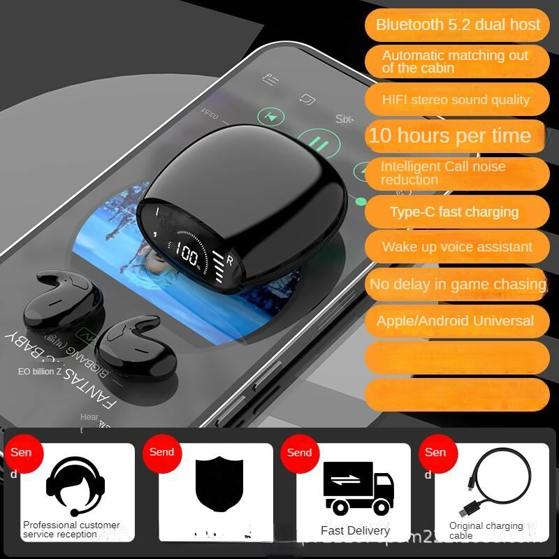 TWS MD528 Wireless Bluetooth Headphones V 5.3 HIFI Sports Riding Music Headsets Stereophonic Sound Air Pods Wireless Earbuds