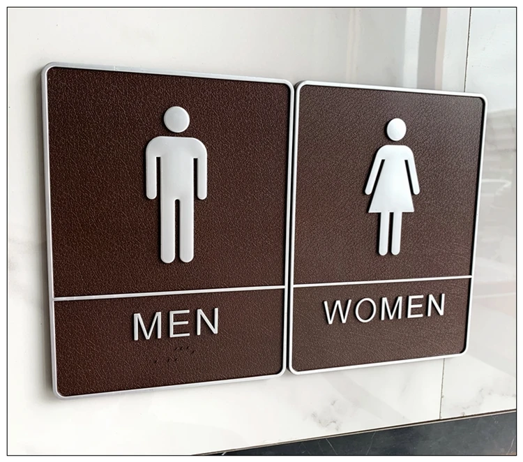 Description Picture 5 of itemRestroom Signs Men and Women Wall Stickers Toilet Door Signs High-grade Public Toilet Club Hotel Public Bathroom Signage
