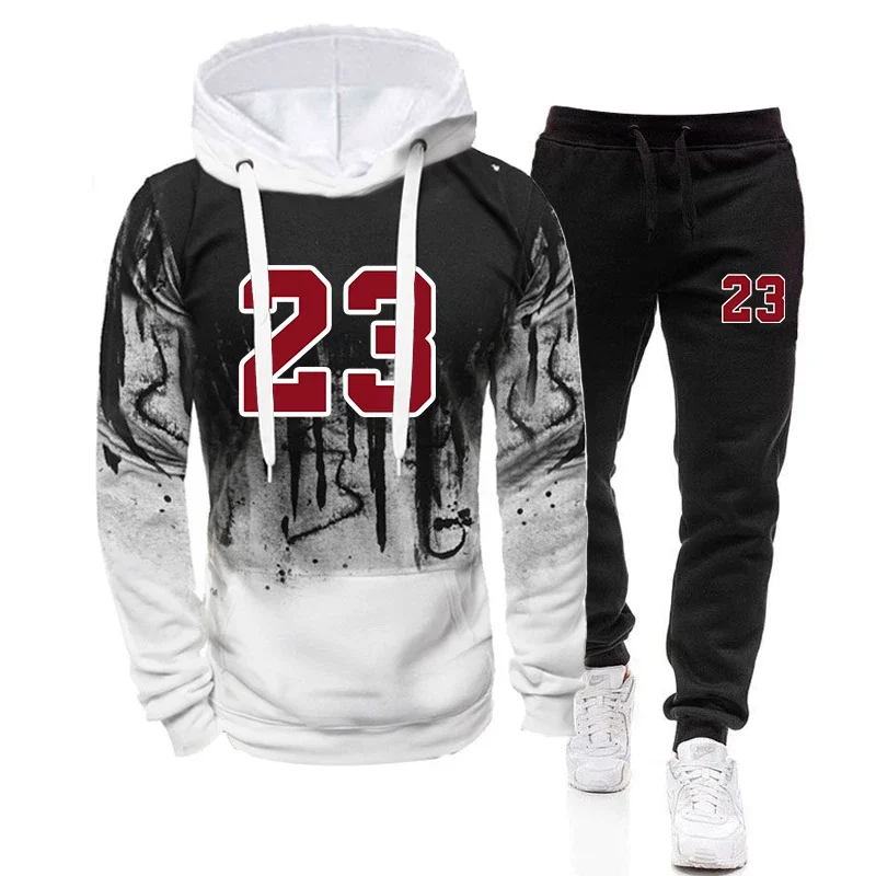 Men’s Casual Hoodies & Sweatpants – Autumn/Winter Sportswear Set 1