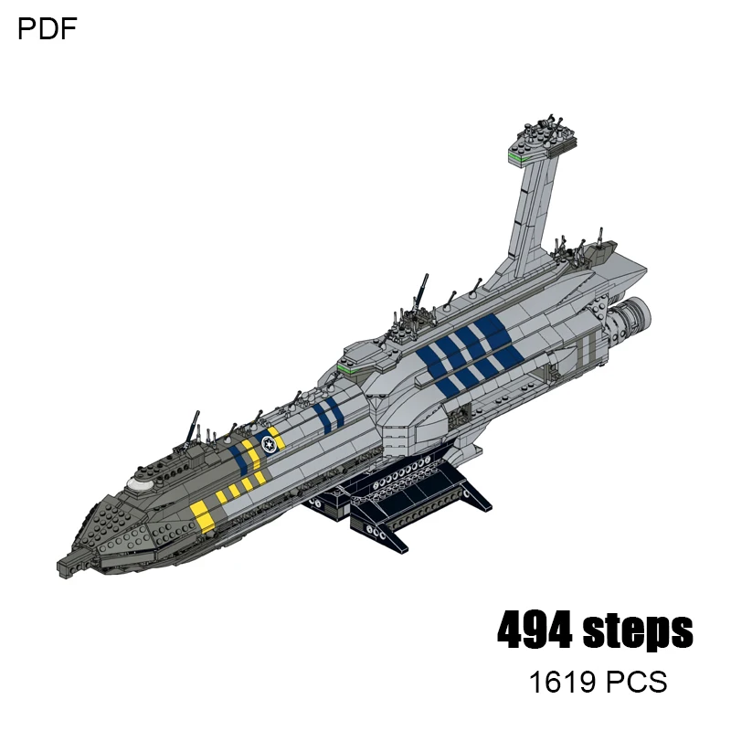 MOC Interstellarx космический корабль серия невидимая рука модель военного корабля