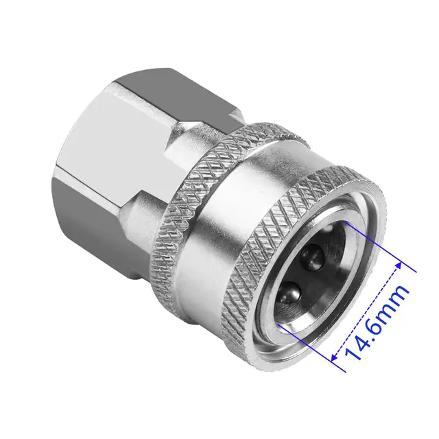 Rozsdamentes Acél 3/8 "Gyors Csatlakozó Hím És Nő G3/8 Vagy Npt Szál Nagynyomású Adapter Kiegészítőkkel - Image 6