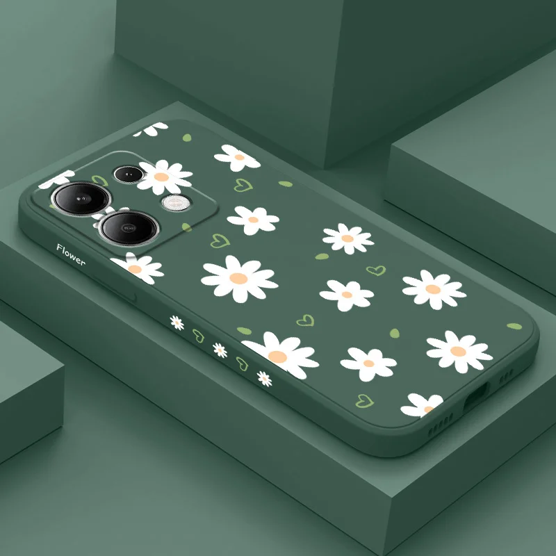 Elegant Tender Daisy Liquid Silicone Phone Case