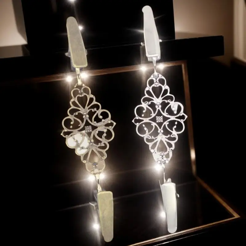 레트로 스웨터 클립 패스너 꽃무늬 가디건 드레스 셔츠 칼라 브로치 백 신치 클립 여성용 소녀용