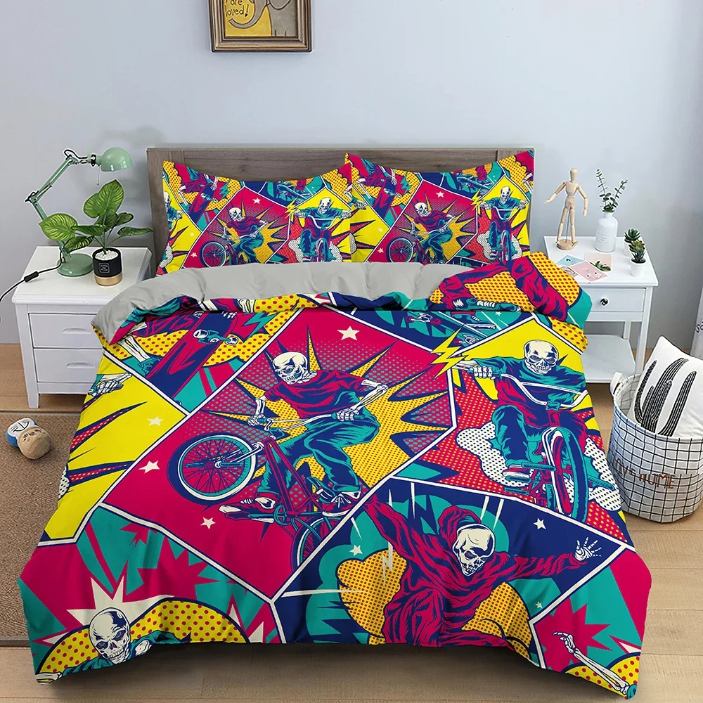 Pattern Superhero Duvet Comic Pattern Duvet Cover Queen King
