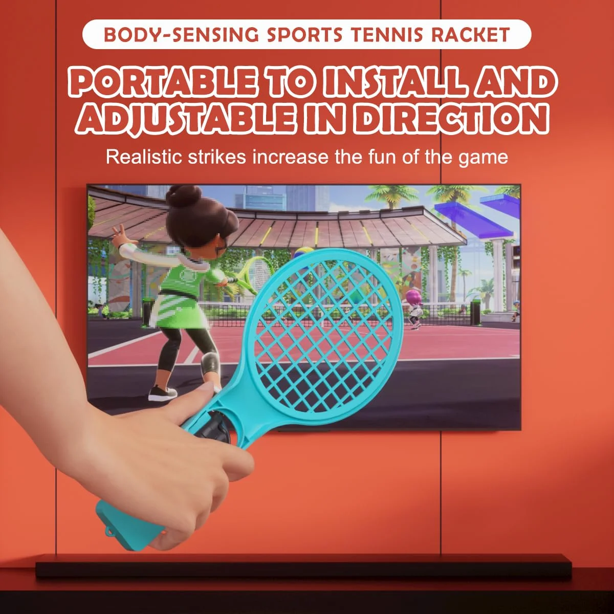 Sports Accessories Set S225 for Switch 2,15 in 1 Family Accessories Kit for Switch 2 Sports Games:Tennis Rackets,Sword Grips,Etc - 4