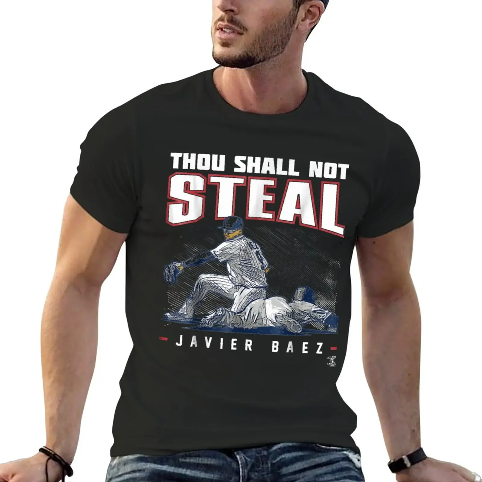

Javier Baez Thou Shall Not Steal T-Shirt new edition customs heavyweights t shirt men