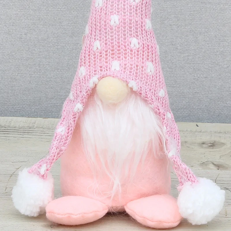 DUJSRZL Lot De 4 Gnomes De Noël En Peluche Tricotés Au Père Noël, Faits à La Main, Décoration De Table, Décoration De Maison, Décoration De Cheminée De Table (rouge