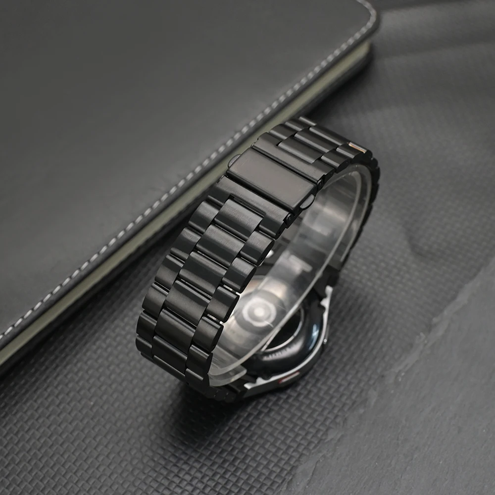 Elegant Stainless Steel Watch Strap - Universal Fit, No Gaps Design