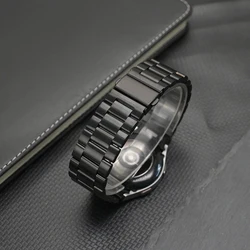 Elegant Stainless Steel Watch Strap - Universal Fit, No Gaps Design - Galaxy 6Classic 43mm (Black)