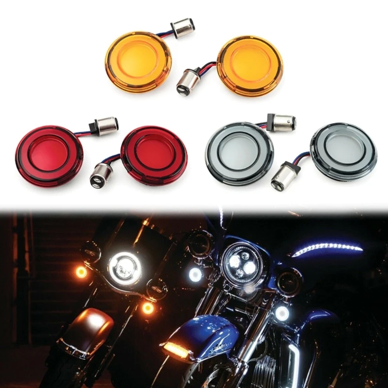 

Светодиодный указатель поворота в виде пули, янтарный светильник для Sportster-XL883 X48 Softail-Dyna, индикаторная лампа DRL