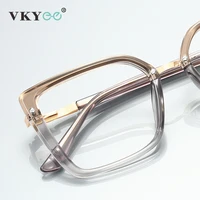 VKYEE Fashionable Large Frame Simple Square Design Anti-blue Light Reading Glasses Customizable Prescription Photochromic 2