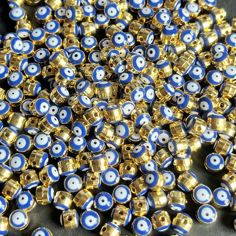 SAVITA 200 Stuks Blauwe Boze Oog Kralen Oogbol Spacer Kralen Handgemaakte Hars Kralen Bedels voor DIY Armbanden Ketting Sieraden Maken (6mm SAVITA 200 Stuks Blauwe Boze Oog Kralen Oogbol Spacer Kralen Handgemaakte Hars Kralen Bedels voor DIY Armbanden Ketting Sieraden Maken (6mm