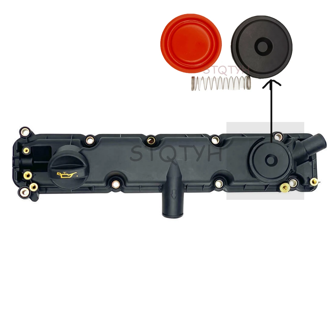 Left Driver Side Valve Cover With PCV Valve (without Valve, 55 OFF