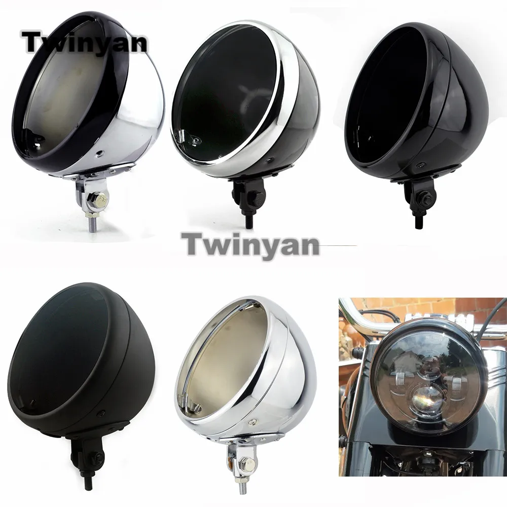 Motorcycle 7 LED Headlight Housing Headlamp Light Cover Bucket Motorcycle 7 LED Headlight Housing Headlamp Light Cover Bucket