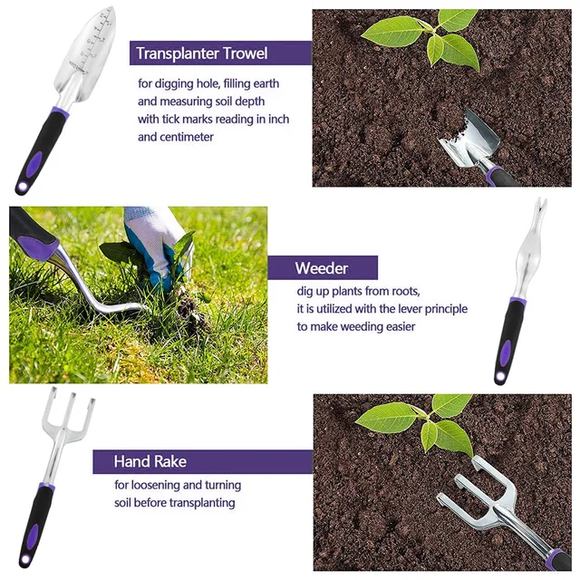 31 Darabos Kerti Szerszámok Beállított Miniatűr Ültetőszerszám Mini Transzplantáló Szerszámkészlettel A Metszővel, Weeder Trowel Transplanter Hand Villa -Val - Image 4