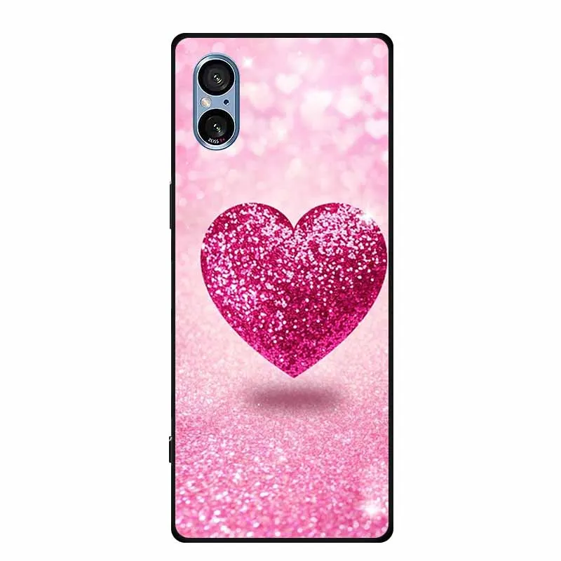 Stylish Black Silicone Soft Phone Case with Fashion Pictures
