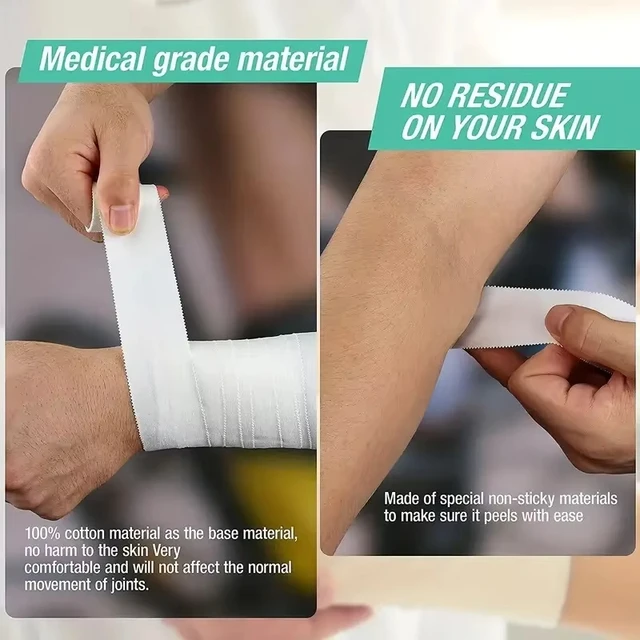 1PC  2.5cm * 9.14m Athletic Trainer Tape Sport Care Tape Sport Strapping Tape Easy To Tear For Sports First Aid Injury Wrap 5