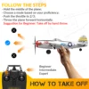 P47 Thunderbolt RC Airplane  2.4G 4CH 6 Axis 400mm Wingspan RC Aircraft One Key Aerobatic RTF Glider Plane Toys Gifts 5