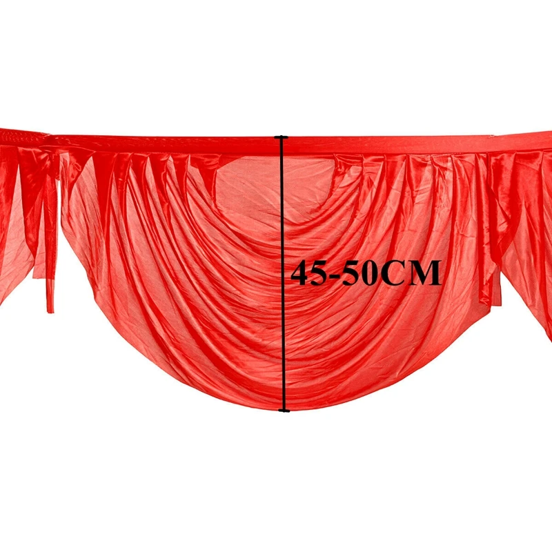 Ice Silk Table Swag Valance Drape For Table Skirt Cloth Party Event Decoration