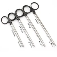 1pcs Nose Blunt Scissors Straight Curved Round Head Peeling Scissors Tissue Scissors Nasal Beauty Plastic Tool 2