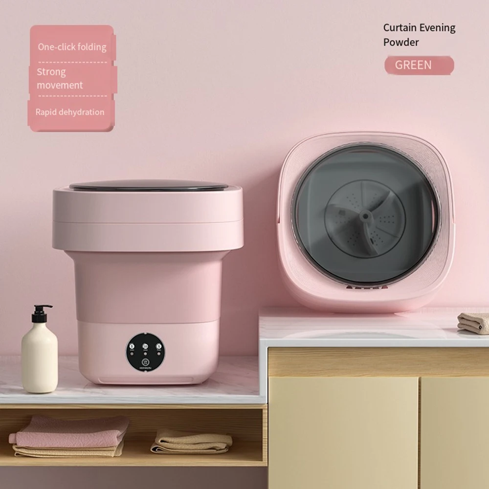 

6L Foldable Washing Machine Portable Socks Underwear Panties Retractable Household Washing Machine 3 Models With Spinning Dry