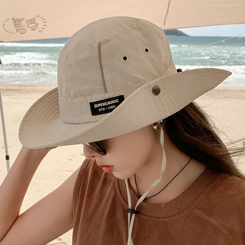 

COKK Summer Hats For Women Bucket Hat Sunshade Sunscreen Outdoor Fisherman Hat Windproof Travel Hiking Punk Gorro Hip Hop New
