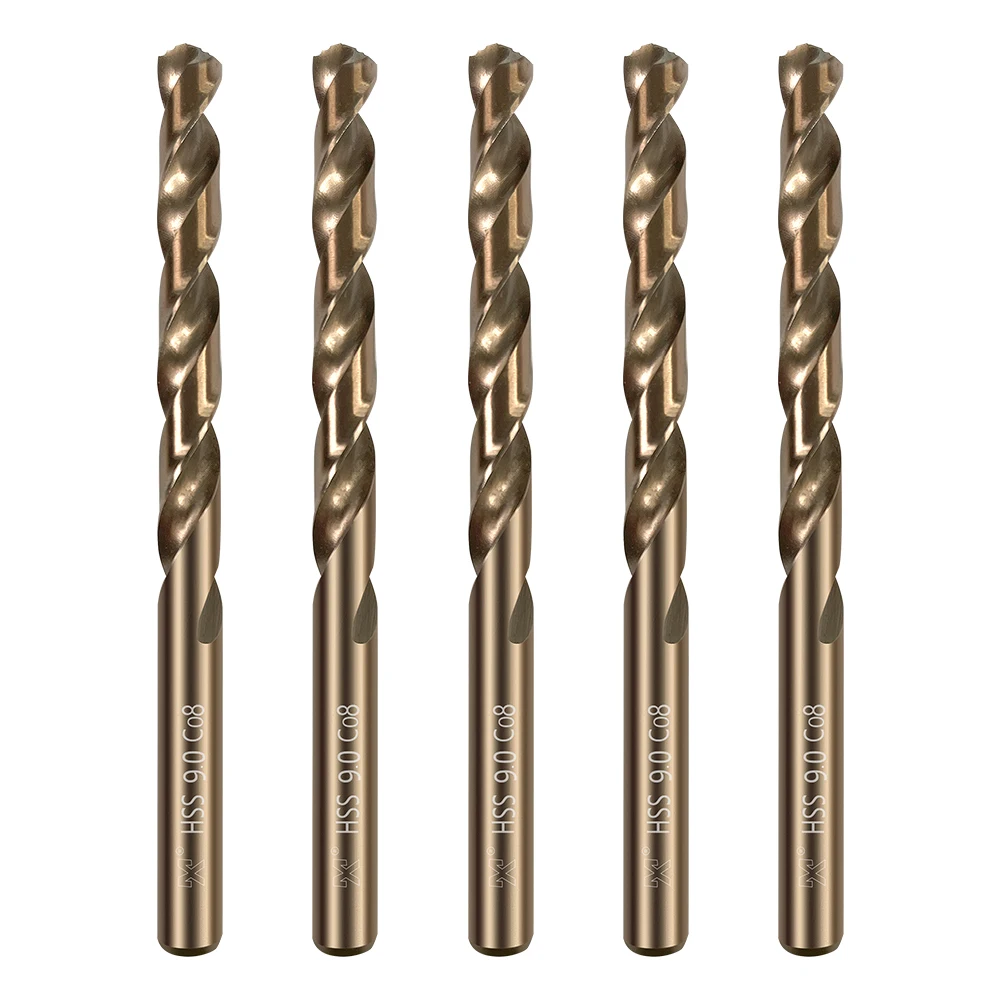

HUAZHICHUN 5PCS Size 12.0mm 12.1mm 12.2mm 12.3mm 12.5mm 112.6mm 12.7mm 12.8mm M42 8% Cobalt,Drill bit Set for Metal