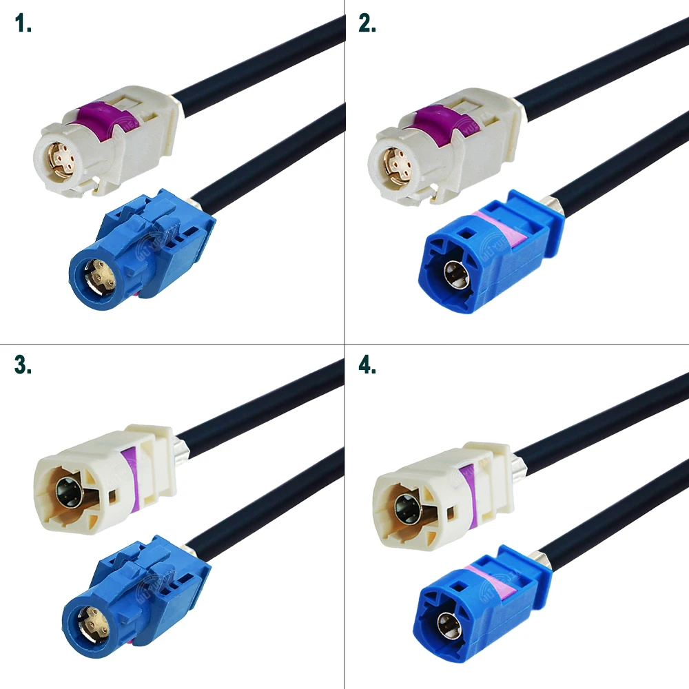 

1 шт., 4-контактный разъем HSD с белым разъемом B на синий разъем C, высокоскоростной кабель HSD LVDS для передачи данных, 4-ядерный кабель 535 линейный жгут проводов