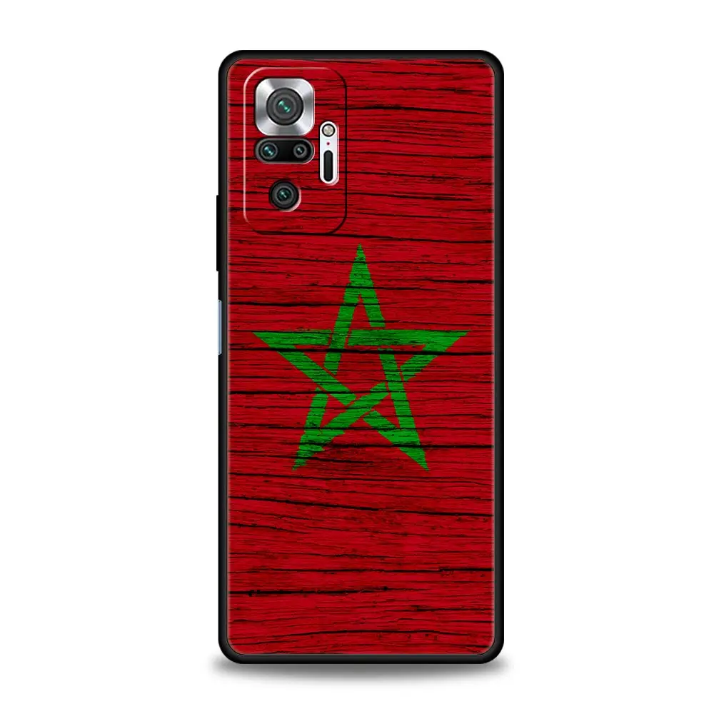 Morocco Flag Passport Design Black Phone Case Cover