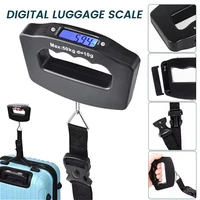 50kg/110lb Portable Scale LCD Digital Luggage Suitcase Scale Handled Travel Baggage Bag Fish Weighting Hook Hanging Scales