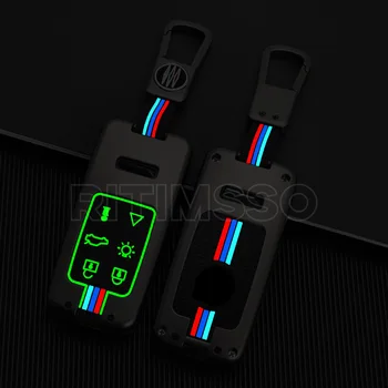 Lega Gel di silice 6 pulsanti portachiavi a distanza per auto custodia a conchiglia copertura completa per Volvo XC60 V60 S60 S80 XC70 V40 Cover senza chiave - Lega Gel di silice 6 pulsanti portachiavi a distanza per auto custodia a conchiglia copertura