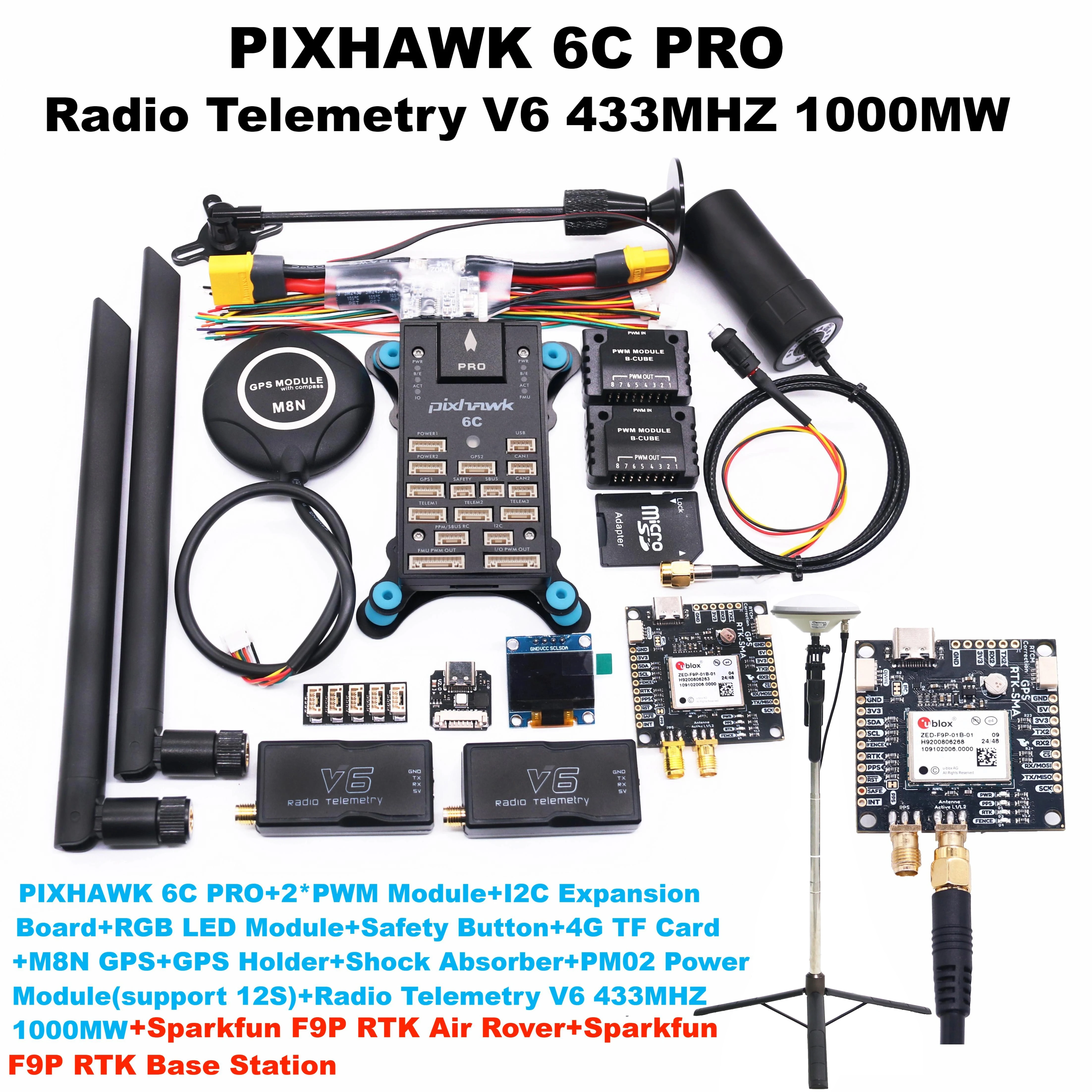 SparkFun RTK2 GPS GNSS haute précision avec antenne et module radio 433MHz, idéal pour drone et relevé topographique.