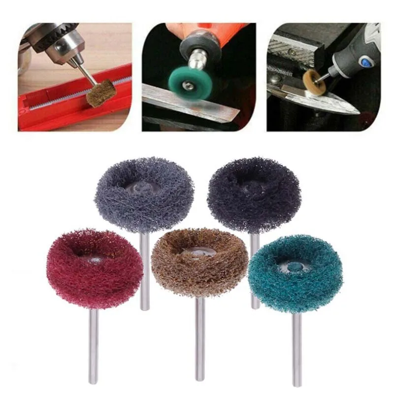 

30Pcs Mini Drill Abrasive Brush Nylon Buffing Polishing Wheel with 3mm/2.35mm Shank for Dremel Rotary Tool Accessories Set