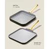 Caraway Griddle Pan & Grill Pan Duo - Non-Stick Ceramic Coated - Non Toxic, PTFE & PFOA Free - Oven Safe & Compatible 3