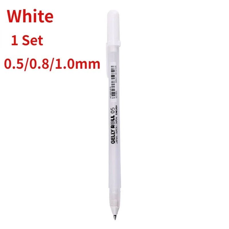 Sakura White Gold Silver Gelly Roll Highlight Pen, Canetas de tinta Gel, Caneta  branca brilhante, Marcadores de desenho, Destaque colorido, Clássico, 3pcs  - AliExpress
