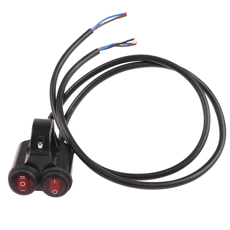 오토바이 핸들 바 헤드라이트 안개등, 듀얼 온 오프 스위치, 12V, 7/8 인치, 22mm