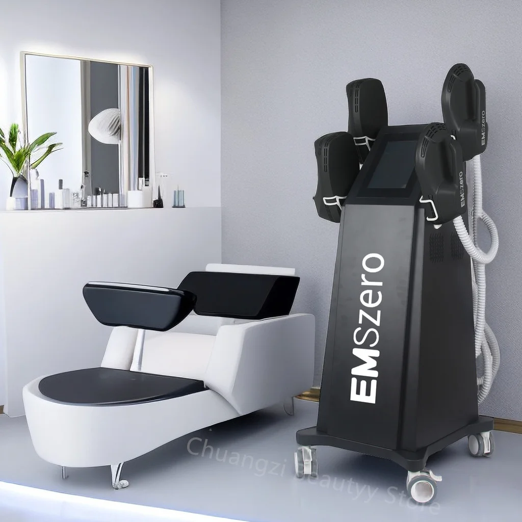 

EMSzero 6500W Hi-emt+RF EMS Muscle body sculpting Machine with 4Handles RF Pelvic Stimulation Pads Optional salon 2024