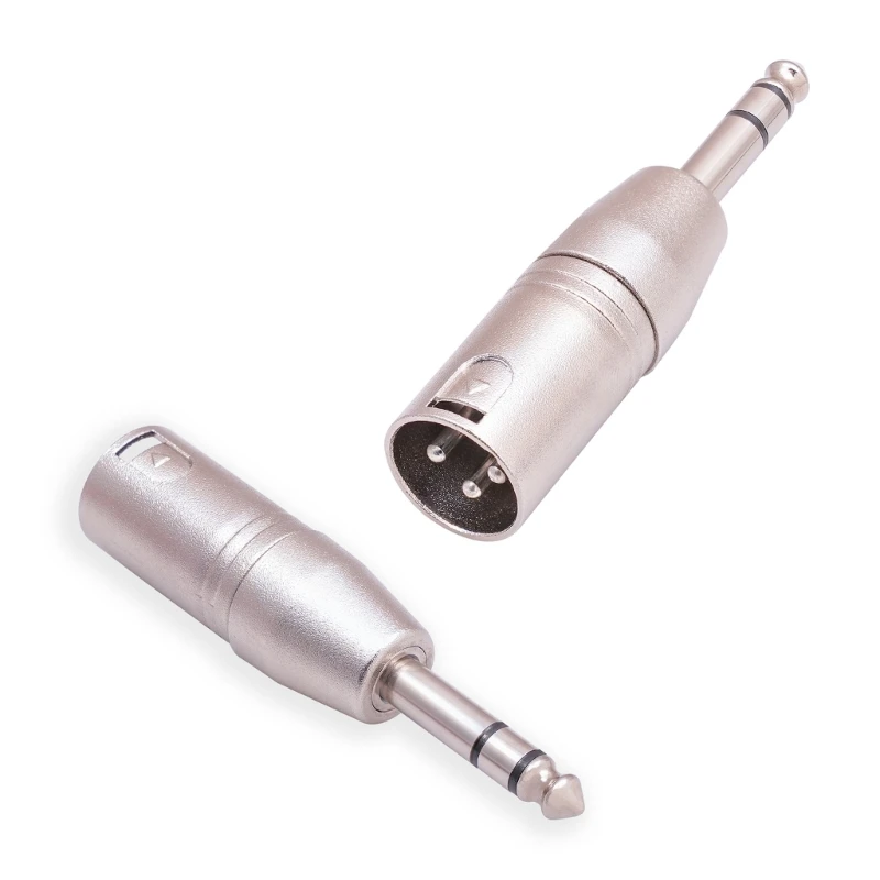 Adattatore Audio XLR 3 Pin Maschio A Jack 6,35 Mm 1/4' Maschio, Universale, Argento