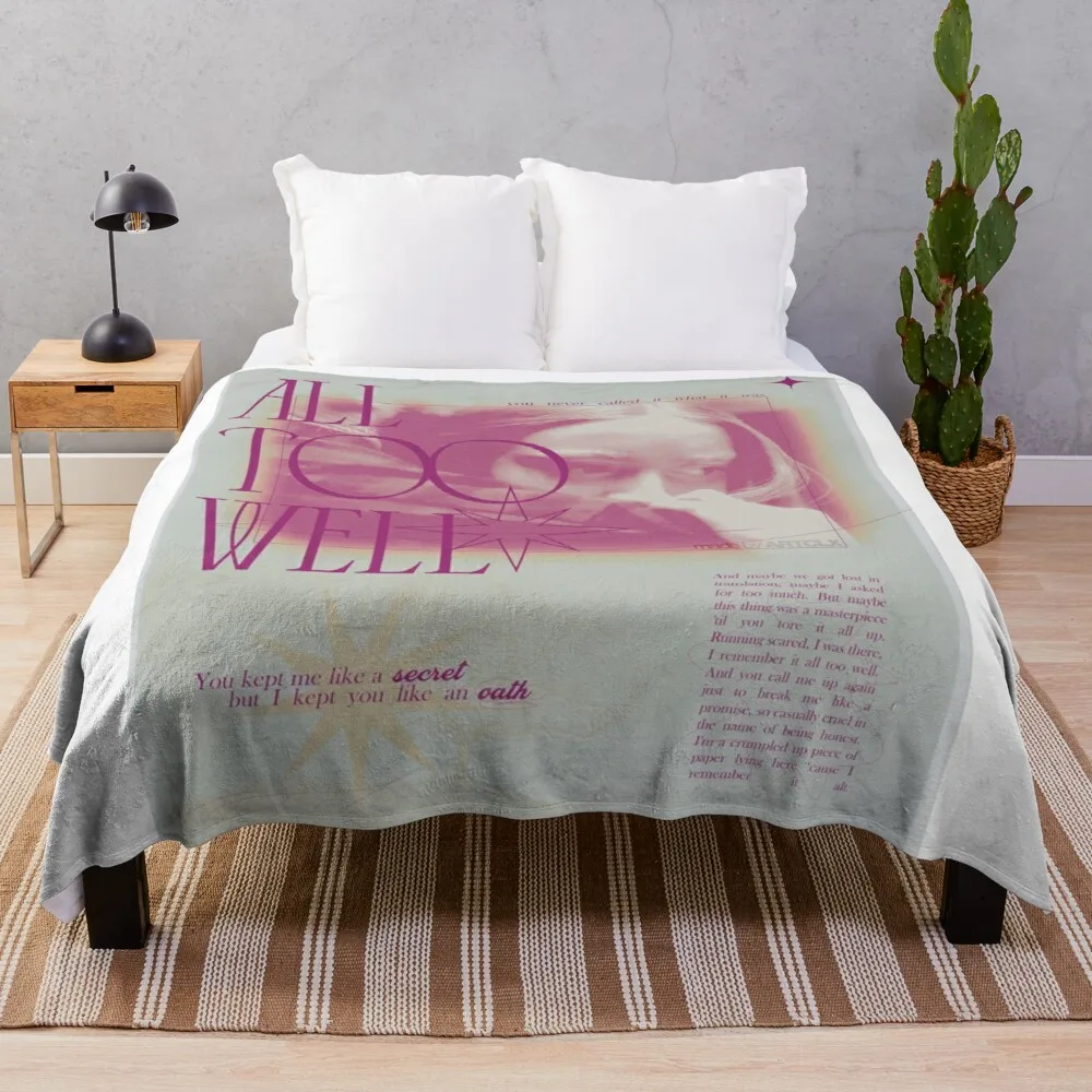 

All Too Well [Song Poster] Throw Blanket Blanket Luxury For Sofa Thin