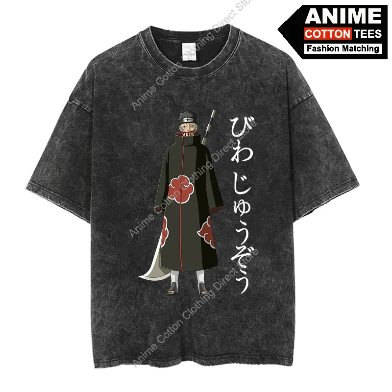 

Anime Naruto Akatsuki Juzo Biwa T-shirt y2k Harajuku Casual Unisex Hip Hop Streetwear T Shirt Cotton Vintage Oversized Loose Tee