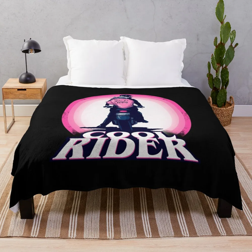 

Cool Rider Throw Blanket Soft Plush Plaid Weighted Blankets