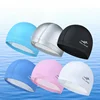 Swimming Caps Women Men Universal Long Hair Ear Protection Swim Caps PU Waterproof Letter Printed Swimming Cap Pool Accessories 1